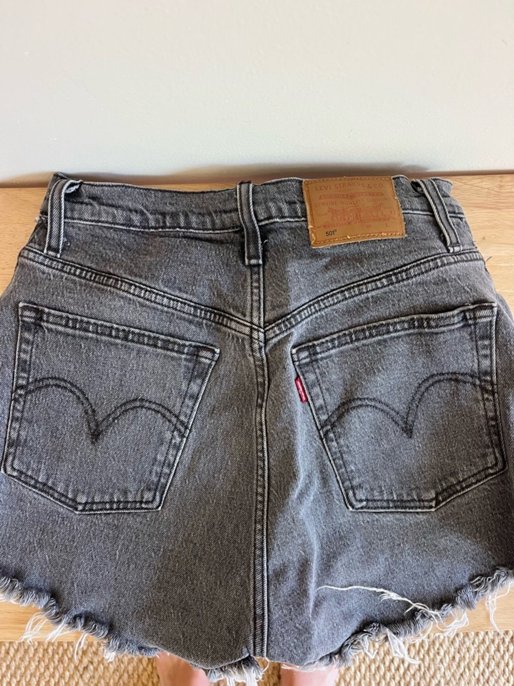 Levi's Gray 501 Back Pocket Jeans with Red Tab